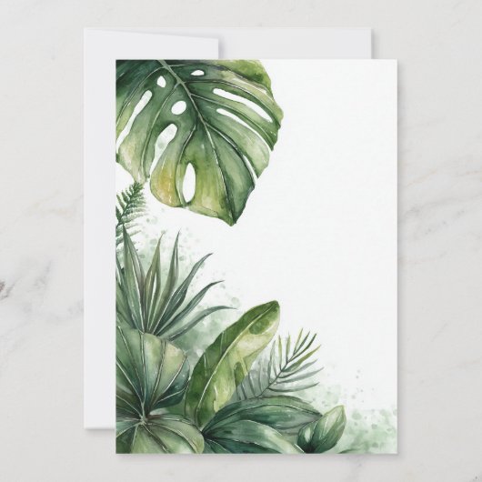 Calling All Party Animals 1st Birthday Party Kaart (Achterkant)