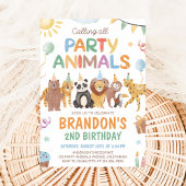 Calling All Party Animals Birthday Invitation