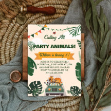 Calling All Party Animals Safari Zoo Birthday