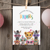 Calling All Party Animals! Zoo Birthday Invitation