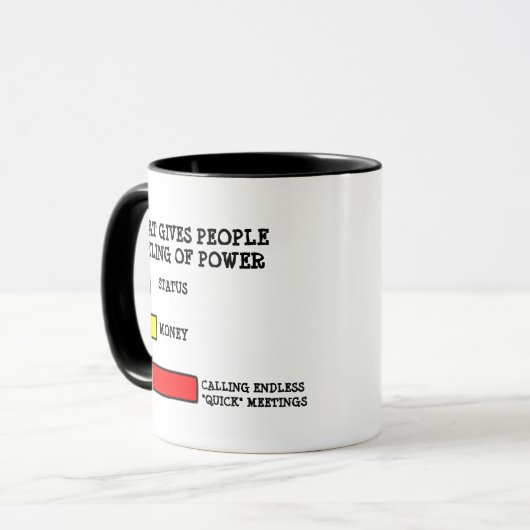 Calling Endless Quick Meetings Funny Workplace Mug (Devant gauche)