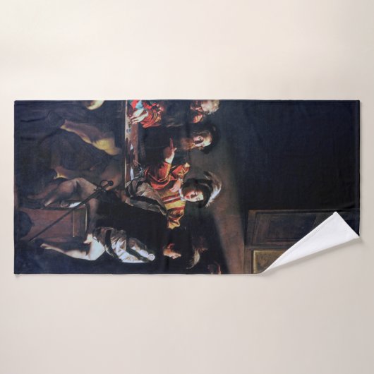 Calling of Saint Matthew, Caravaggio (Serviette de bain)