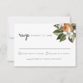 Calliope - Carte RSVP en Fleur d'Orange Aquarelle (Devant)