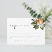 Calliope - Carte RSVP en Fleur d'Orange Aquarelle (Debout devant)