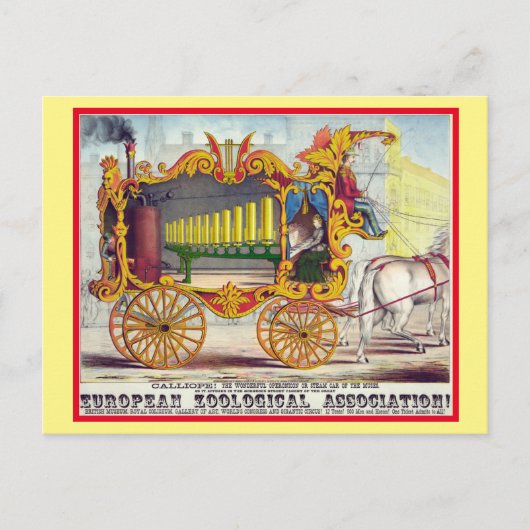 Calliope Circus Poster vaderdag Briefkaart (Voorkant)