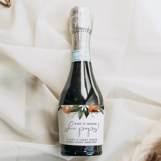 CALLIOPE Clementine Oranje Pop als ze Pop Sparkling Wijnetiket