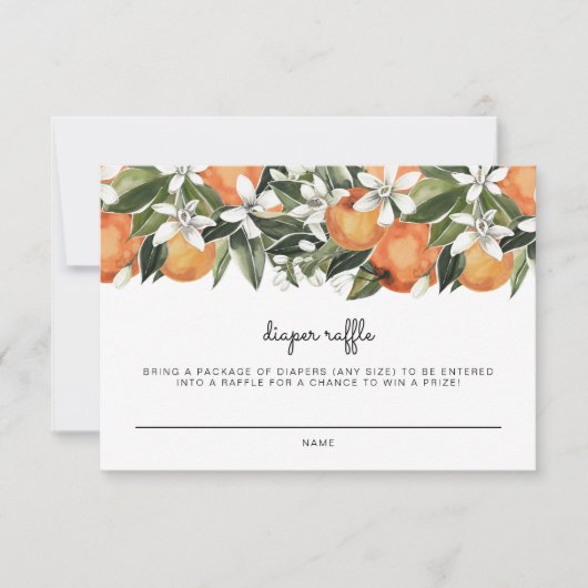 Calliope - Waterverf Sinaasappels Dappere Raffle T Kaart (Voorkant)