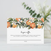 Calliope - Waterverf Sinaasappels Dappere Raffle T Kaart (Staand voorkant)