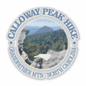 Calloway Peak (rood) Sticker (Voorkant)
