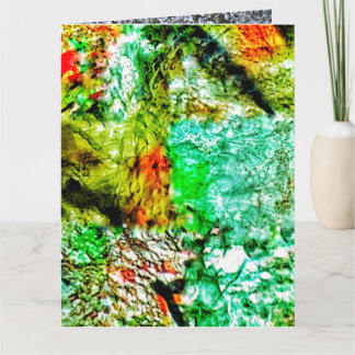 Calm abstract Folded Greeting Card,Smooth yellow Kaart