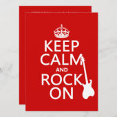 Calm and Rock on (gitaar) (elke kleur) Kaart (Voorkant / Achterkant)