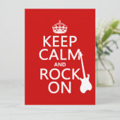 Calm and Rock on (gitaar) (elke kleur) Kaart (Staand voorkant)