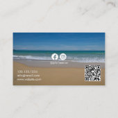 Calm Blue Beach Waves fotograaf Visitekaartje (Achterkant)