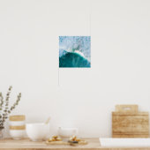 Calm Blue Waves Ocean Photography Poster (Keuken)