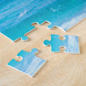 Calm Blue Zee Gentle Waves Rugged Cliffs Foto Legpuzzel (Zijkant)