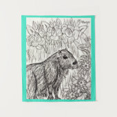 Calm Capybara Wandkleed (Voorkant)