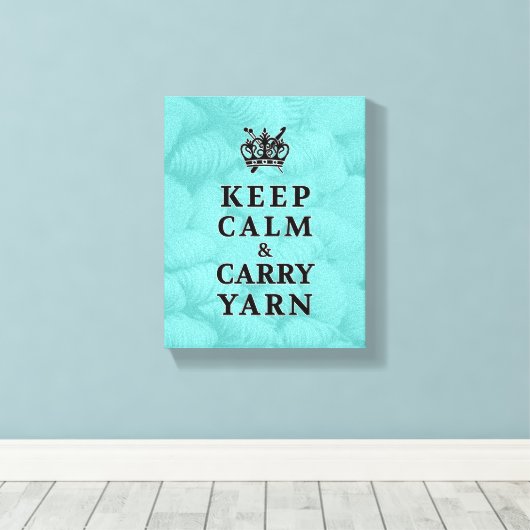 Calm Carry Yarn houden ・ Craft Room Canvas Afdruk (Insitu (Houten vloer))