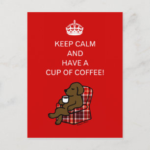 Calm Chocolate Labrador Briefkaart