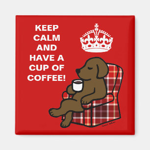 Calm Chocolate Labrador Magneet