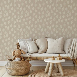 Calm Citrus: Beige & Cream Minimalistische Citroen Behang