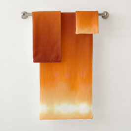 Calm City Skyline Sunset Abstract Impressionist Bad Handdoek