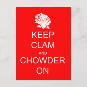 Calm Clam Chowder Post Card bewaren Briefkaart