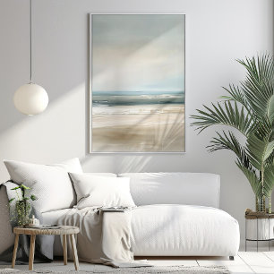 Calm Coastal Beach Poster Moderne zeekunst