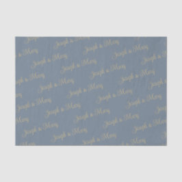 Calm Coastal Elegance Slate Blue & Soft Sand  Tissuepapier