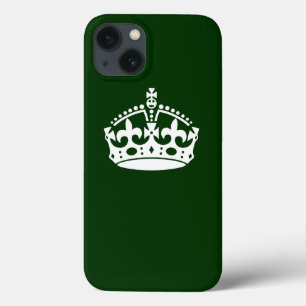 Calm Crown Symbol op Forest Green iPhone 13 Hoesje