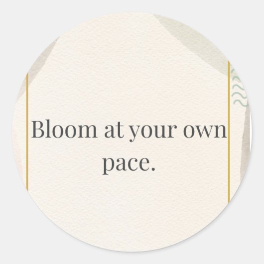 Calm Daily Reminder Ronde Sticker (Voorkant)