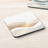 Calm Desert Waves with Fennec Essence | Minimal Se Bier Onderzetter (Linkerzijde)