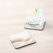 Calm Desert Waves with Fennec Essence | Minimal Se Bier Onderzetter (Rechterzijde)