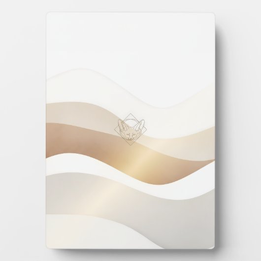 Calm Desert Waves with Fennec Essence | Minimal Se Fotoplaat (voorkant)