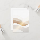 Calm Desert Waves with Fennec Essence | Minimal Se Kaart (Voorkant / Achterkant in situ)