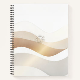 Calm Desert Waves with Fennec Essence | Minimal Se Notitieboek