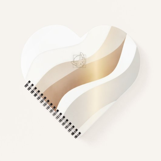 Calm Desert Waves with Fennec Essence | Minimal Se Notitieboek (Voorkant)