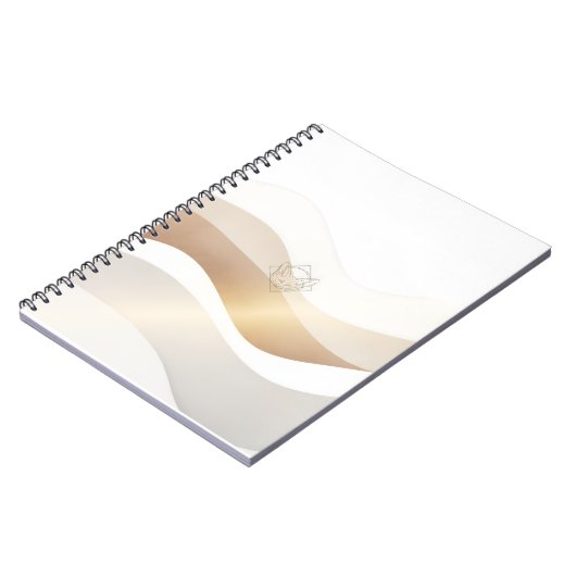 Calm Desert Waves with Fennec Essence | Minimal Se Notitieboek (Linkerzijde)