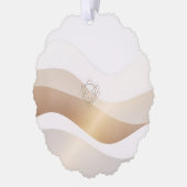 Calm Desert Waves with Fennec Essence | Minimal Se Ornament Kaart (Links)