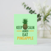 Calm Eat Pineappel houden Briefkaart (Staand voorkant)