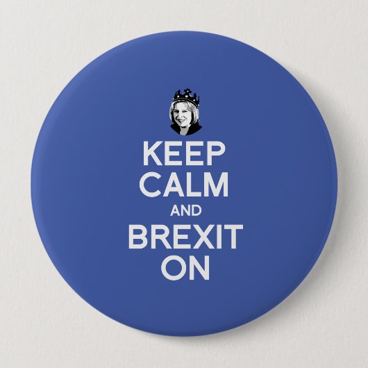 Calm en Brexit op Theresa May - - Ronde Button 4,0 Cm (Voorkant)