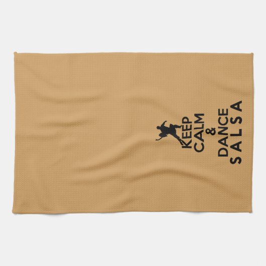 CALM- EN DANCE SALSA-cadeau BEHOUDEN Theedoek (Horizontaal)