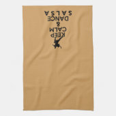 CALM- EN DANCE SALSA-cadeau BEHOUDEN Theedoek (Verticaal)