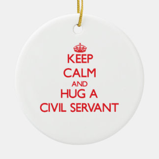Calm en Hug een ambtenaar Keramisch Ornament