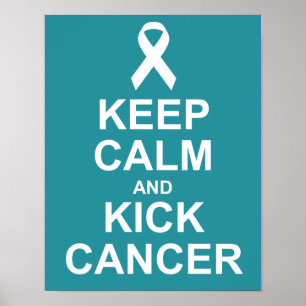 Calm en Kick Cancer Poster behouden
