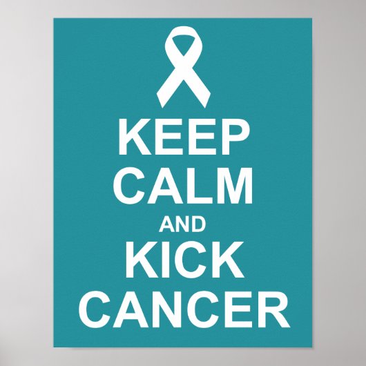 Calm en Kick Cancer Poster behouden (Voorkant)