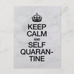 Calm en Self Quarantine houden Briefkaart