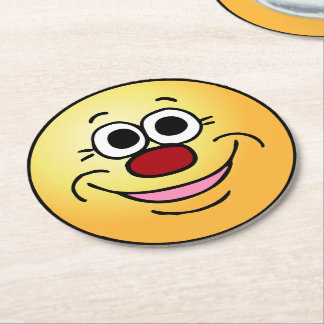 Calm Face Grumpey Ronde Kartonnen Onderzetter