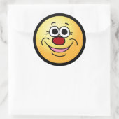 Calm Face Grumpey Ronde Sticker (Tas)