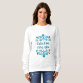 Calm Flow Calm Mind Floral Quote Sweatshirt pour F (Devant entier)