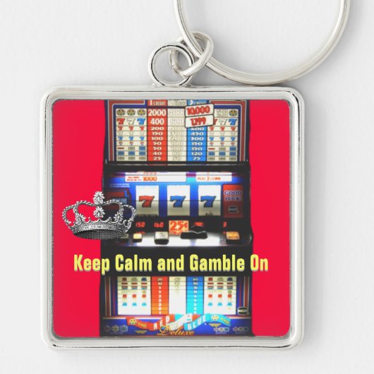 Calm Gamble op Slot Machine houden Sleutelhanger (Voorkant)